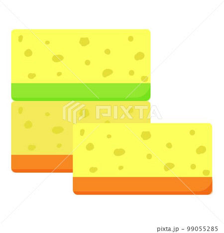 Clean sponge icon cartoon vector. Cleaner equipment. Cleaning wash 99055285