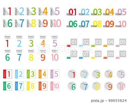 ポイントを示した1から10の数字-color2_colorful2 99055624