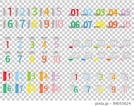 ポイントを示した1から10の数字-color2_colorful2 99055624
