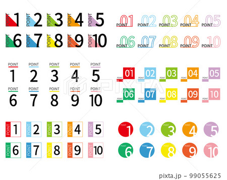 ポイントを示した1から10の数字-color1_colorful1 99055625