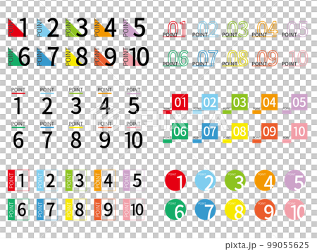 ポイントを示した1から10の数字-color1_colorful1 99055625