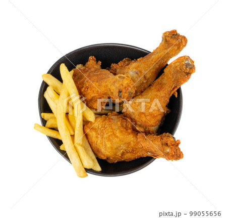 Chicken Legs Isolated, Fry Breaded Drumstick, Deep Fried Chicken Pieces Chicken Legs Isolated, Fry Breaded Drumstick, Deep Fried Chicken Pieces 99055656