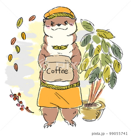 カフェ店員のカワウソ カフェ店員のカワウソ 99055741