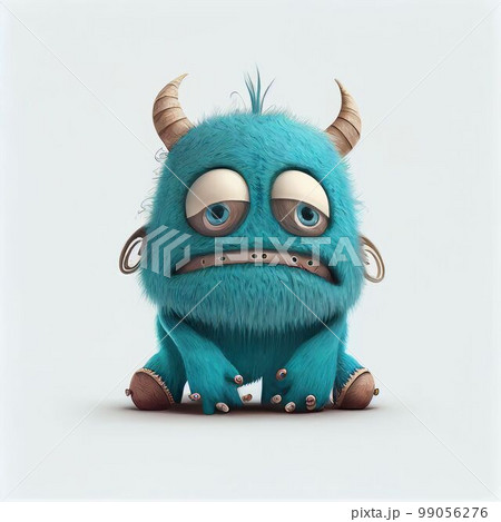 Illustration cartoon cute Monsters on isolated background (Created with Generative AI technology). Illustration cartoon cute Monsters on isolated background (Created with Generative AI technology). 99056276