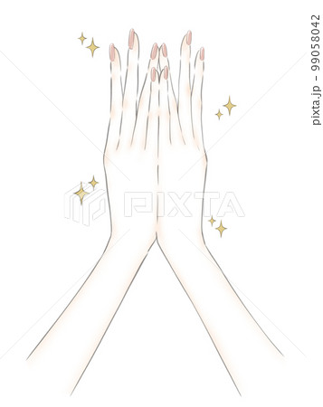 綺麗にケアされている手のイラスト 99058042