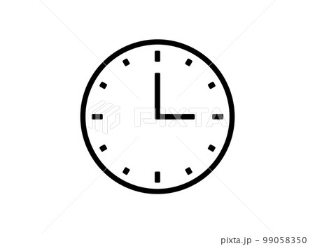 時計のシルエットアイコン ベクターイラスト 99058350