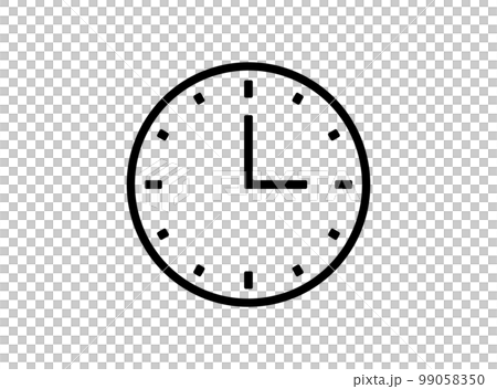 時計のシルエットアイコン ベクターイラスト 99058350