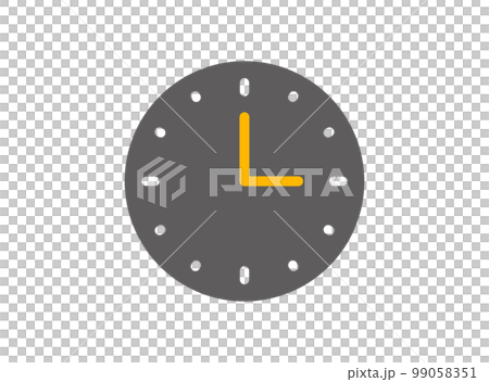 時鐘剪影圖標矢量圖 99058351