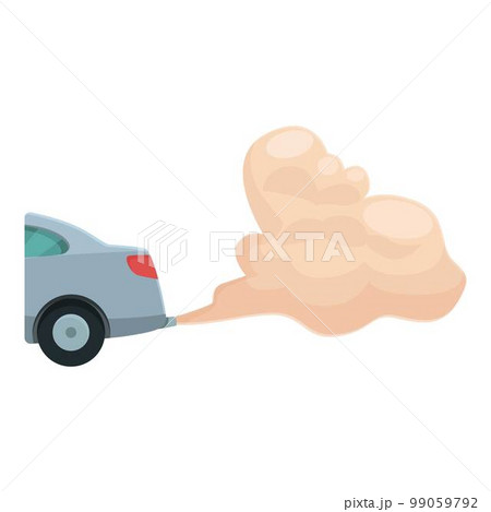 Fuel car smoke icon cartoon vector. Gas vehicle. Smog pipe 99059792
