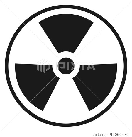 Nuclear hazard black symbol. Radioactive danger icon 99060470