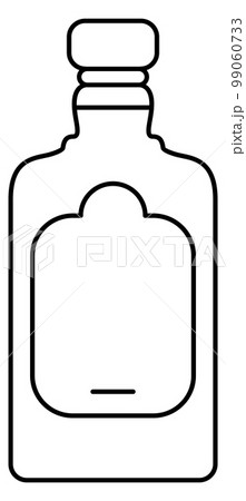 Alcohol drink glass bottle. Liqueur line icon 99060733
