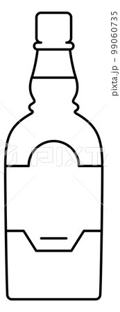 Beer bottle icon. Linear alcohol drink symbol Beer bottle icon. Linear alcohol drink symbol 99060735