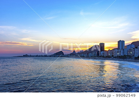 Copacabana beach sunset in Rio de Janeiro 99062549