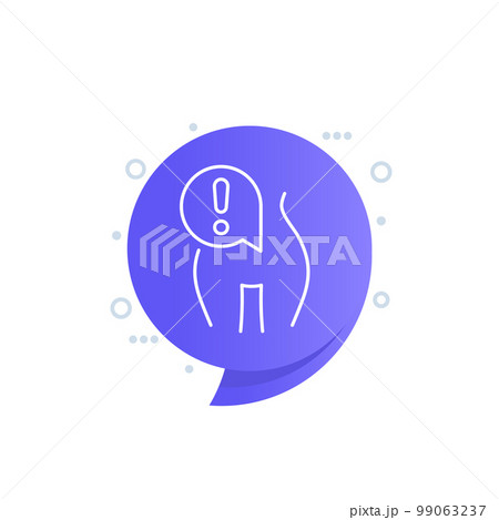 anorexia line icon, eating disorder vector anorexia line icon, eating disorder vector 99063237