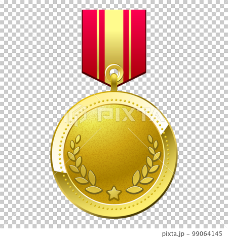 帶絲帶的獎牌式金牌 帶絲帶的獎牌式金牌 99064145