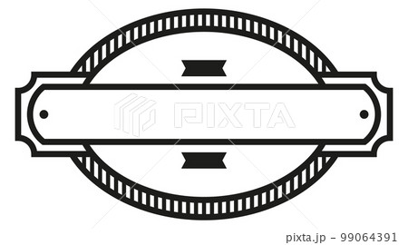 Empty badge in vintage hipster style. Brand label Empty badge in vintage hipster style. Brand label 99064391