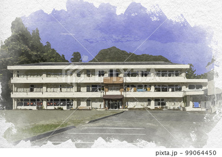 水彩画風　下仁田町自然史館　群馬県下仁田町 99064450
