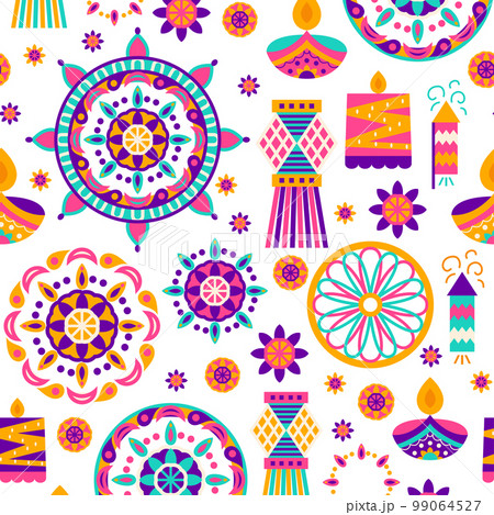 Happy Diwali Seamless Pattern Happy Diwali Seamless Pattern 99064527