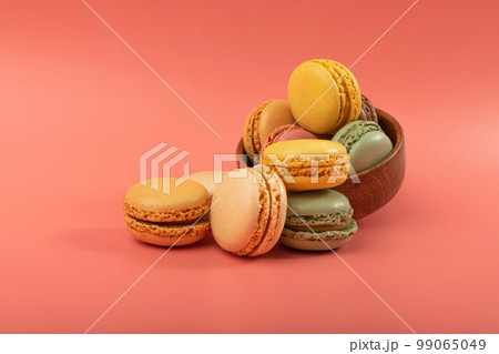 Macaron Cake Isolated, Macaroon Cookie, Almond Meringue, Sweet Macaroons, Colorful French Dessert Macaron Cake Isolated, Macaroon Cookie, Almond Meringue, Sweet Macaroons, Colorful French Dessert 99065049