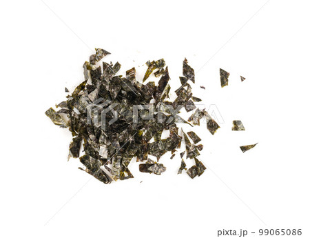 Nori Flakes Isolated, Dried Aonori Seaweed Flakes, Dry Sea Weed, Seaweed Crumbles, Nori Pieces, Furikake 99065086