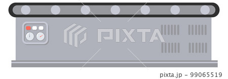 Conveyor cartoon icon. Industrial moving line machine Conveyor cartoon icon. Industrial moving line machine 99065519