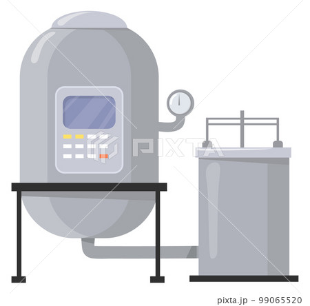 Metal container for food manufacture. Fermentation cartoon tank 99065520