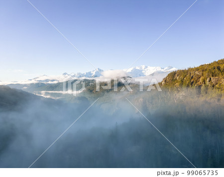 Canadian Mountain Landscape Nature Background. Aerial View Canadian Mountain Landscape Nature Background. Aerial View 99065735