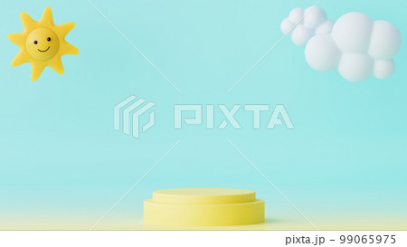 3d rendered sun with clouds. Background for children 3d rendered sun with clouds. Background for children 99065975