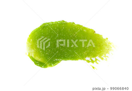 Wasabi Smear Isolated, Green Sushi Paste on White Background Wasabi Smear Isolated, Green Sushi Paste on White Background 99066840