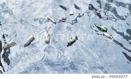 Plastic bottle in the ocean sea water. 99068077