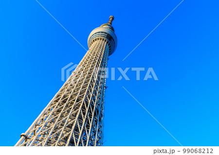 東京　墨田区　朝焼けに染まる東京スカイツリー 99068212