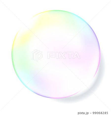 虹色のシャボン玉をイメージしたベクターイラスト(グラデーションメッシュ使用) 虹色のシャボン玉をイメージしたベクターイラスト(グラデーションメッシュ使用) 99068285