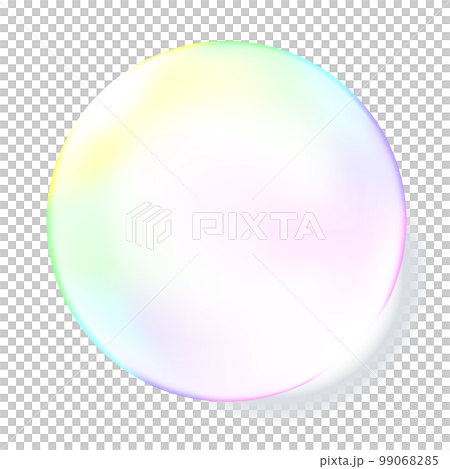 虹色のシャボン玉をイメージしたベクターイラスト(グラデーションメッシュ使用) 虹色のシャボン玉をイメージしたベクターイラスト(グラデーションメッシュ使用) 99068285