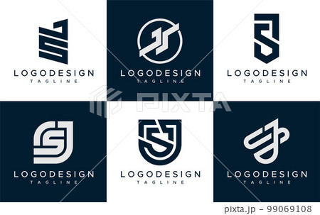 J S JS logo design vector collection. 99069108