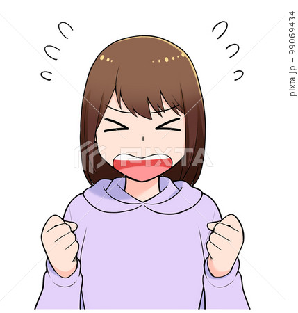 女子学生　焦っている 99069434