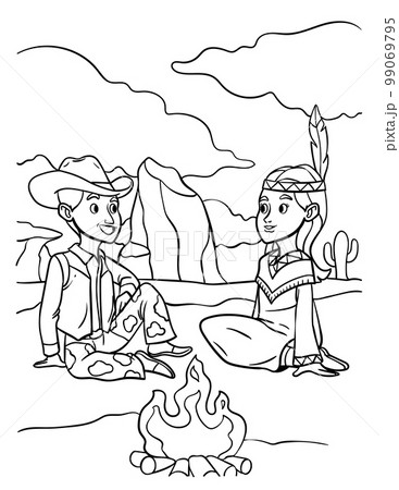 indian girl coloring pages