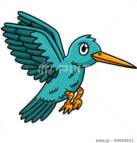 Spring Flying Bird Cartoon Colored Clipart 99069831