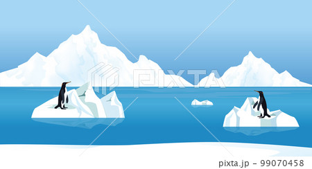 landscape of Ice arctic nature winter with iceberg. 99070458