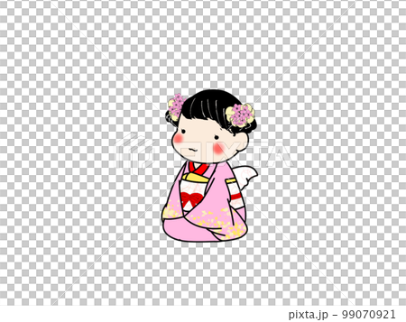 和服的 Hinamatsuri 女孩 和服的 Hinamatsuri 女孩 99070921