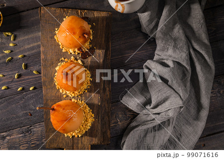 Poached pears Poached pears 99071616
