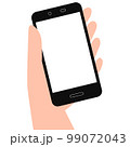 スマホを手に持つイラスト 99072043