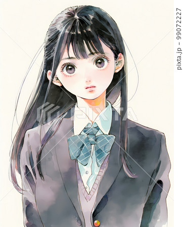 真剣な眼差しの女子高生・女子中生 水彩イラスト「AI生成画像」 真剣な眼差しの女子高生・女子中生 水彩イラスト「AI生成画像」 99072227