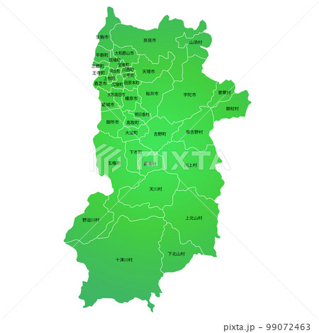 奈良県と市町村地図 奈良県と市町村地図 99072463