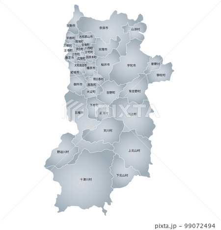 奈良県と市町村地図 99072494