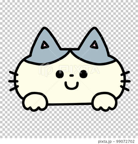 A cute cat that suddenly shows its face 99072702