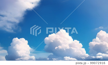 青空と雲 背景素材 イラスト 青空と雲 背景素材 イラスト 99072916