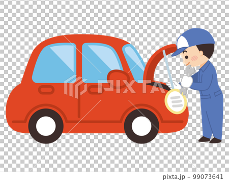 Mechanic inspecting the car Vehicle inspection 99073641