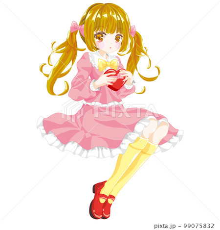 バレンタインチョコを渡したい萌え美少女 99075832