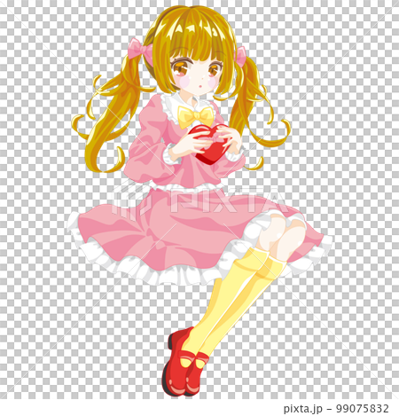 バレンタインチョコを渡したい萌え美少女 99075832