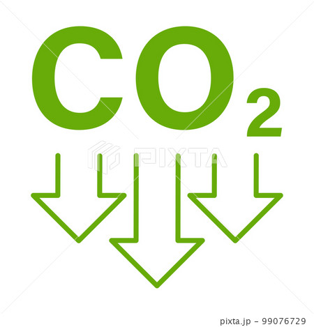 reducing CO2 emissions icon vector stop climate change sign for graphic design, logo, website, social media, mobile app, ui illustration 99076729